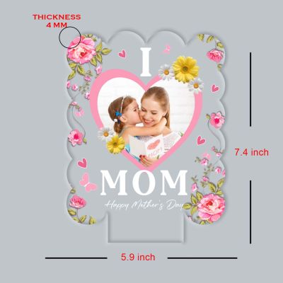 Personalized I Love Mom UV Print Photo Multicolor LED Night Lamp Mothers Day Gift Light